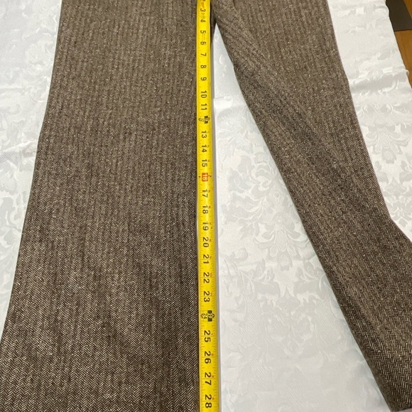 VERTIGO Paris Womens Flat Front Wide Leg Pants Size 10 Made France Wool Blend - Picture 7 of 9